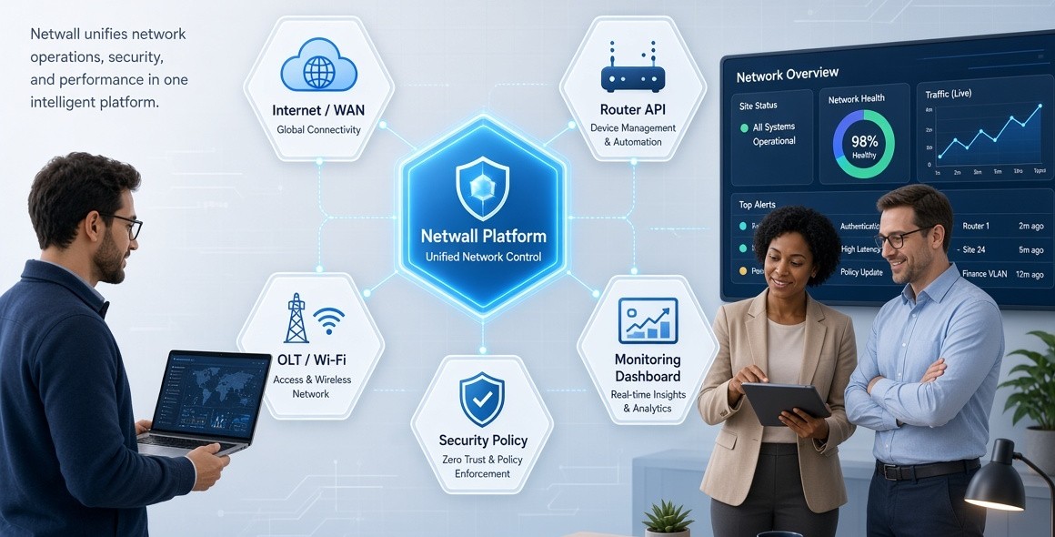Netwall Expert Platform — unified network control layer